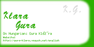 klara gura business card